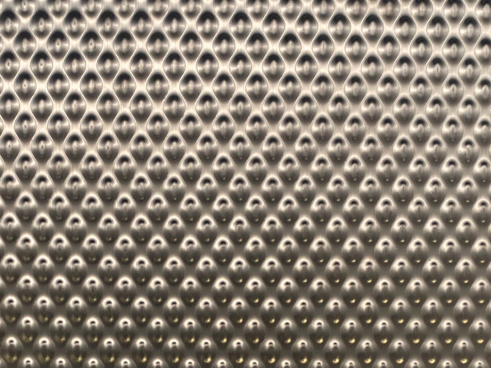 6WL wafelplaat RVS met bruinbeige PVD Bronze-TiN coating op gematteerde basis