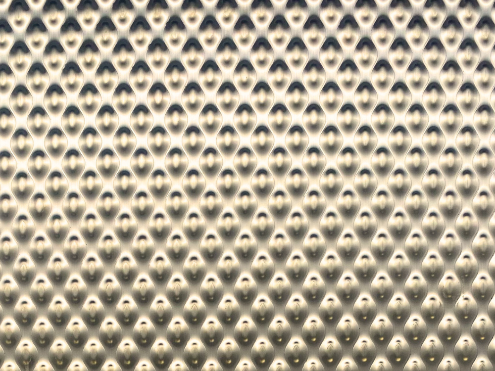 6WL wafelplaat RVS met gouden PVD Gold-TiN coating op gematteerde basis