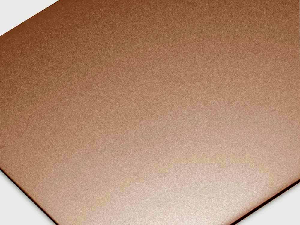 Beads 3 gestraald RVS met koperkleurige PVD Rose Gold-TiN coating