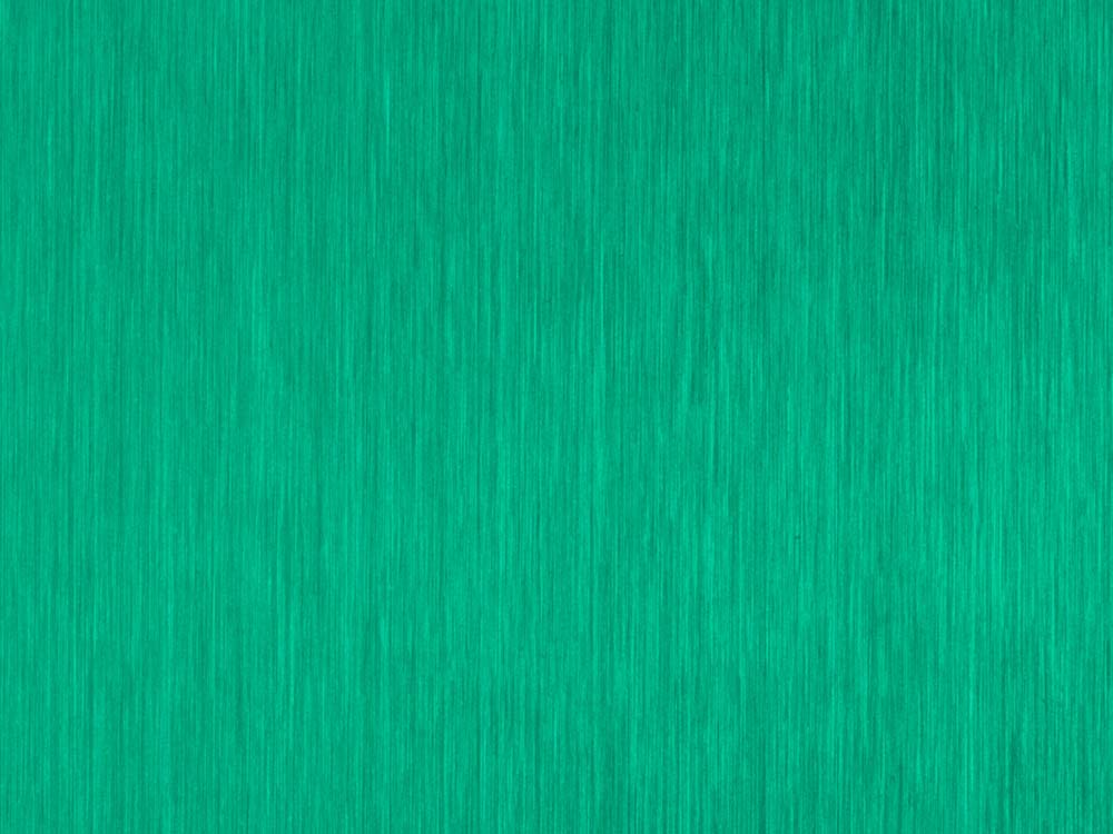 Groene nanoINOX RVS-plaat in Mint Green-tint op Hairline-afwerking, zachtere groentint in geborsteld RVS