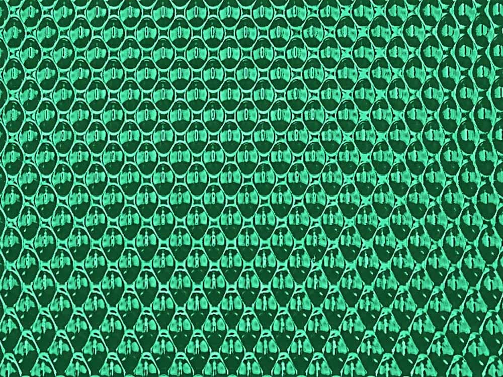 Groene nanoINOX RVS-plaat in Spring Green-tint op 6WL-wafelplaat, groen wafelreliëf