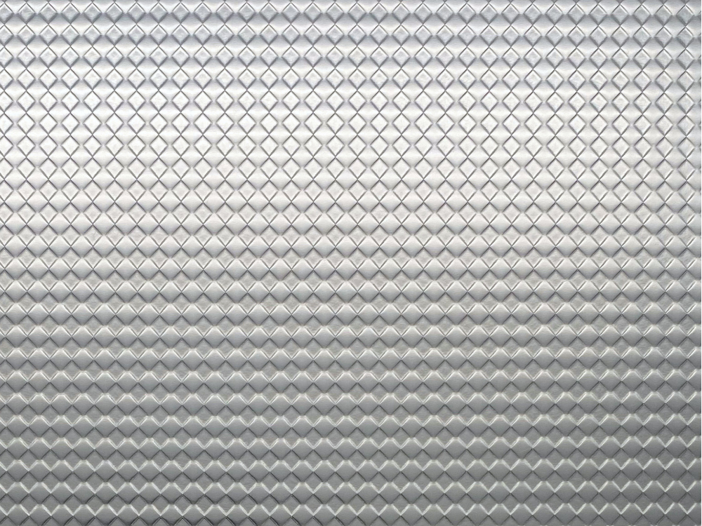 Raute diamantmotief RVS plaat met geometrisch ruitpatroon in reliëf