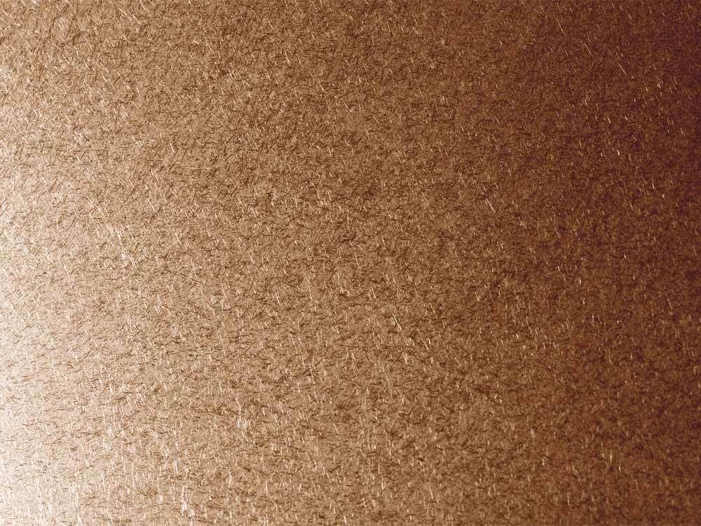Richtingloos geborsteld RVS plaat met koperkleurige PVD Rose Gold-TiN coating