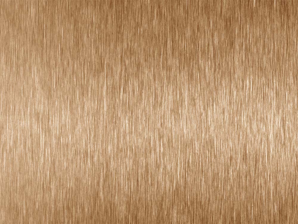 Satin 1 RVS plaat met koperkleurige PVD Rose Gold-TiN coating, fijne satijnen textuur