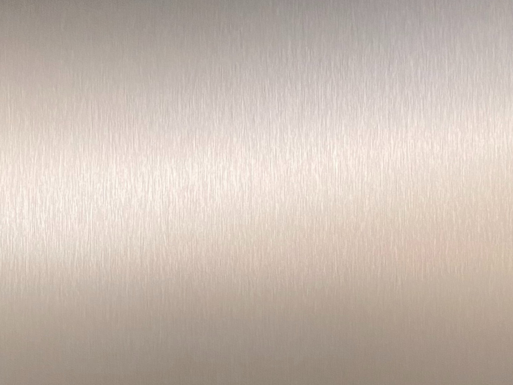 Satin 7 patroon in RVS met lichtroze-bruine PVD Bronze-TiN coating