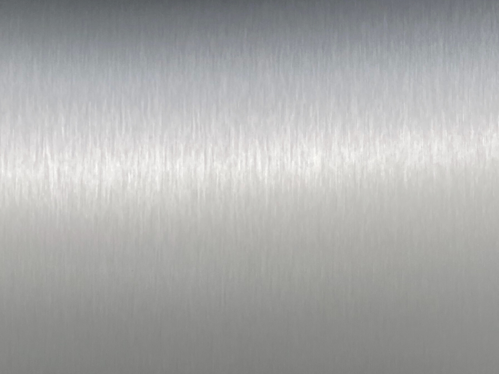 Satin 7 RVS plaat met heldere nanoINOX-coating, satijnglans zichtbaar
